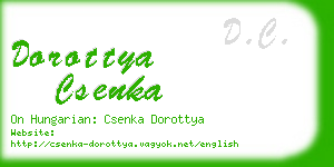 dorottya csenka business card